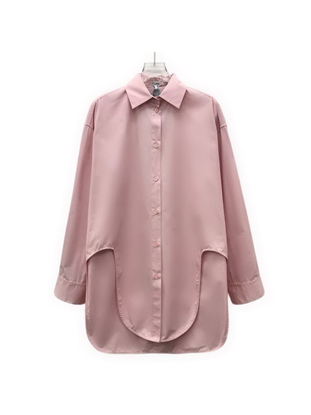 Loewe Pink Cotton Asymmetric-Hem Shirt